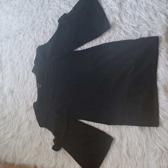 Club Monaco black sweater dress with arm details. - Picture 1 of 9